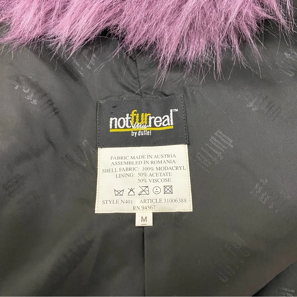 Not Fur Real‎ By Duffel Purple Faux Fur Vest, Club Style, Snow